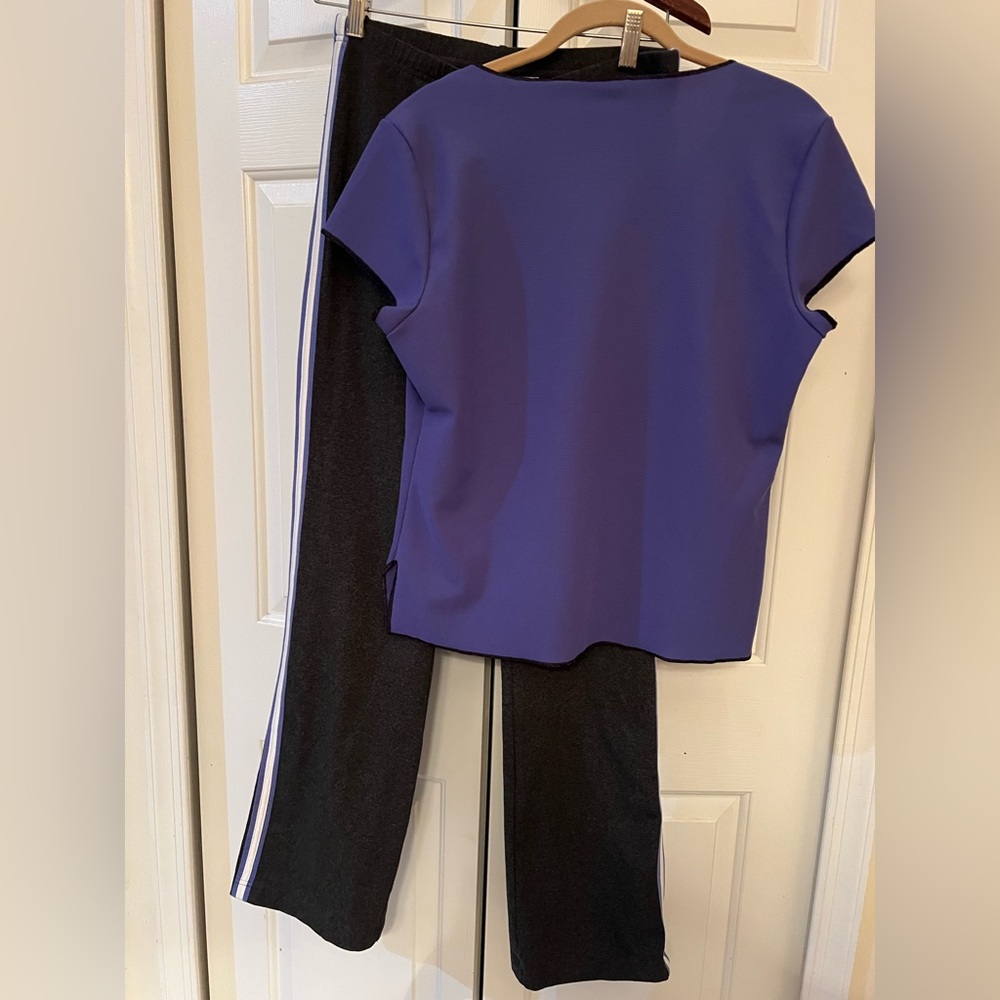 Mossimo Purple and Dark Gray Yoga Pants and Top Set (2 pieces) Size L - Picture 9 of 9